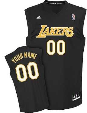 Men & Youth Customized Los Angeles Lakers Black Fashion Jersey